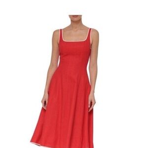 7 for all Mankind Red Sleeveless Dress